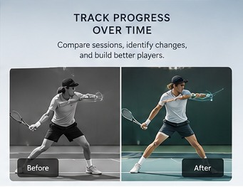 Conceptual before and after tennis coaching comparison