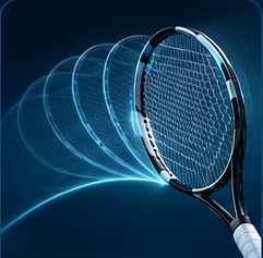 Conceptual visualization of racket motion through the swing